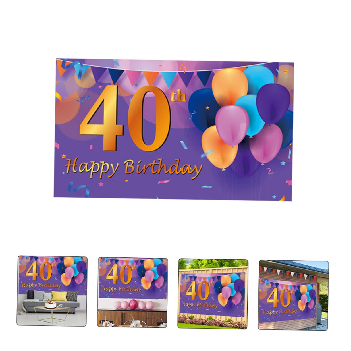 Artibetter 3piezas De Fiesta De Cumpleaños Decorativo Para Celebraciones Banderín De Adorno De Fiesta De Cumpleaños