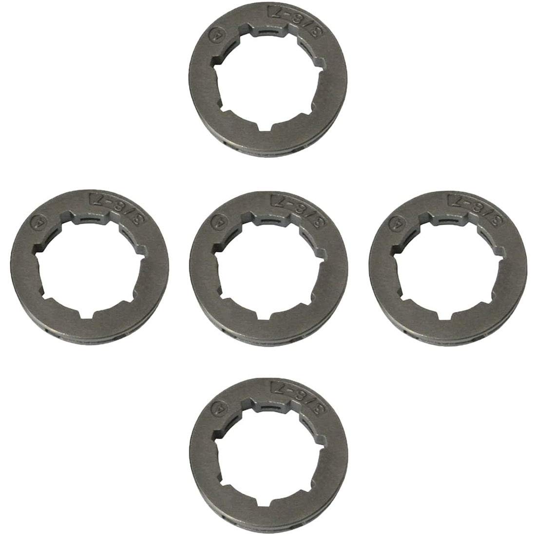 Anello Catena 3/8 7z Per Motosega Ruota Dentata Ad Anello 3/8 7Z Per Motoseghe Stihl 066, MS660, MS 660 - Compatibile E Di Qualità Anello Catena 3/8 7Z Per MS660 - Foto 6