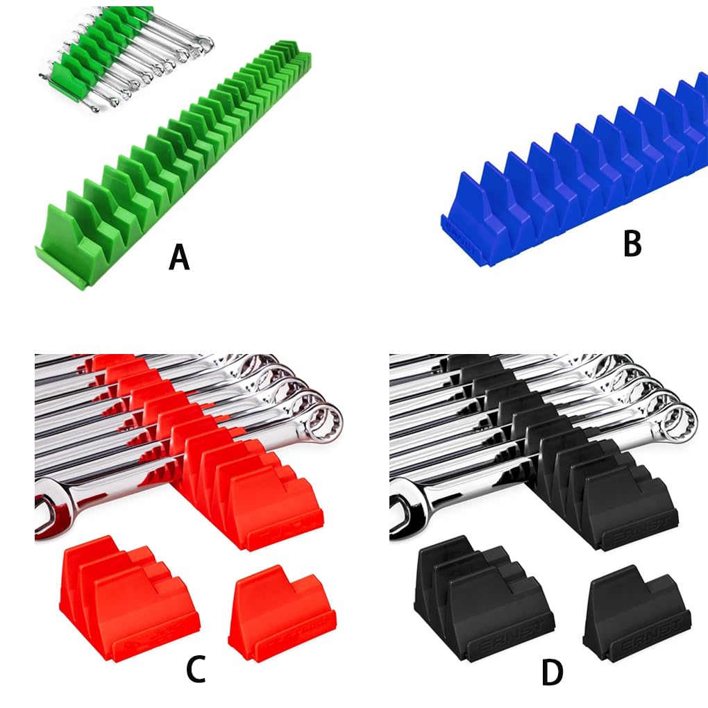 IOIUSKKU Supporto magnetico per chiavi inglesi per l'organizzazione della cassetta degli attrezzi | Per Sistema di stoccaggio delle chiavi inglesi Striscia portautensili magnetica ABS, Gruppi C 20
