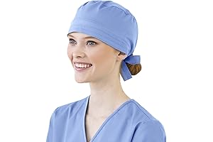 Doctor Scrubs with WonderWink Tie Back Scrub Cap