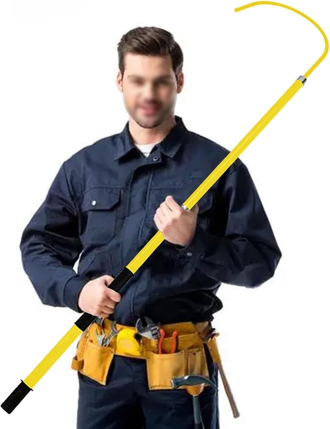Tylxayoxa Yellow Hook Lightweigh Body Hotstick, Non-Conductive Life-Saving Pull Rod, Insulated Tools For Fire Electrician, 10Kv/ 35Kv/ 110Kv/ 220Kv