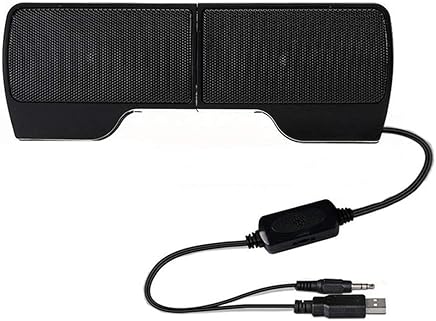 fgyhty fgyhty Mini port?til est?reo de Altavoces USB del Ordenador port?til del Cuaderno de la PC de Pantalla con Clip del Jugador de m?sica de Negro