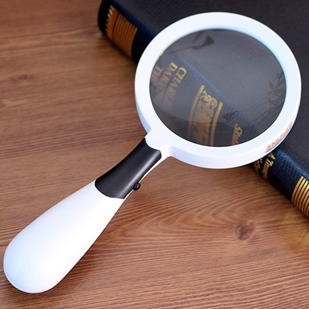 Handheld Magnifier Illuminated Reading Magnifying Glass Lens Jewelry Loupe for, Crafts, Hobby