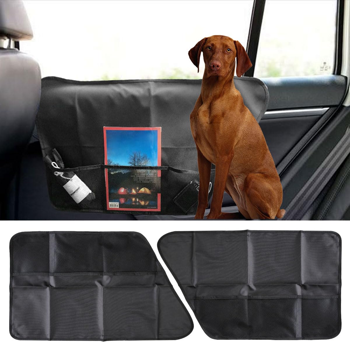 2PCS Car Door Protectors for Dogs, Waterproof
