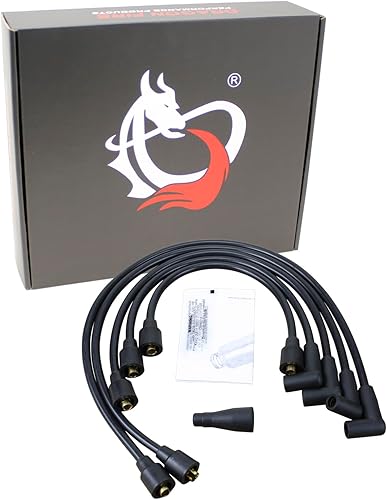 AIP Electronics Dragon Fire - Juego de cables de bujía de repuesto ultra resistentes de alta energía, compatible con Ford 8N 2N 9N con distribuidor