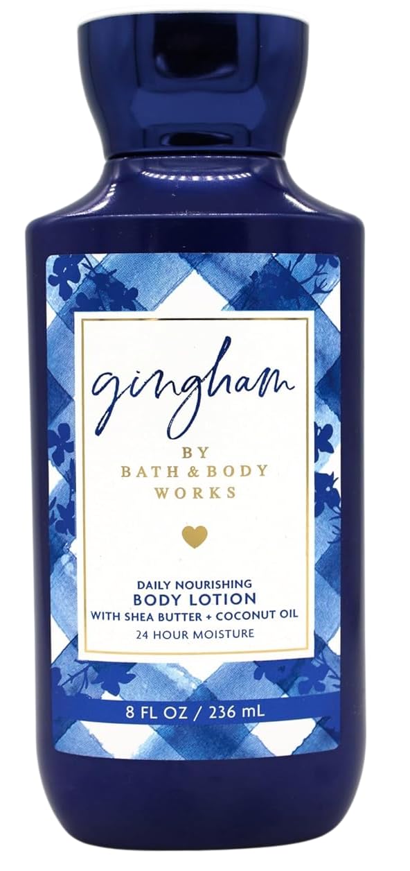 Bath & Body Daily Nourishing Body Lotion with Shea Butter, (8 Fl Oz) (Full Size, Gingham)