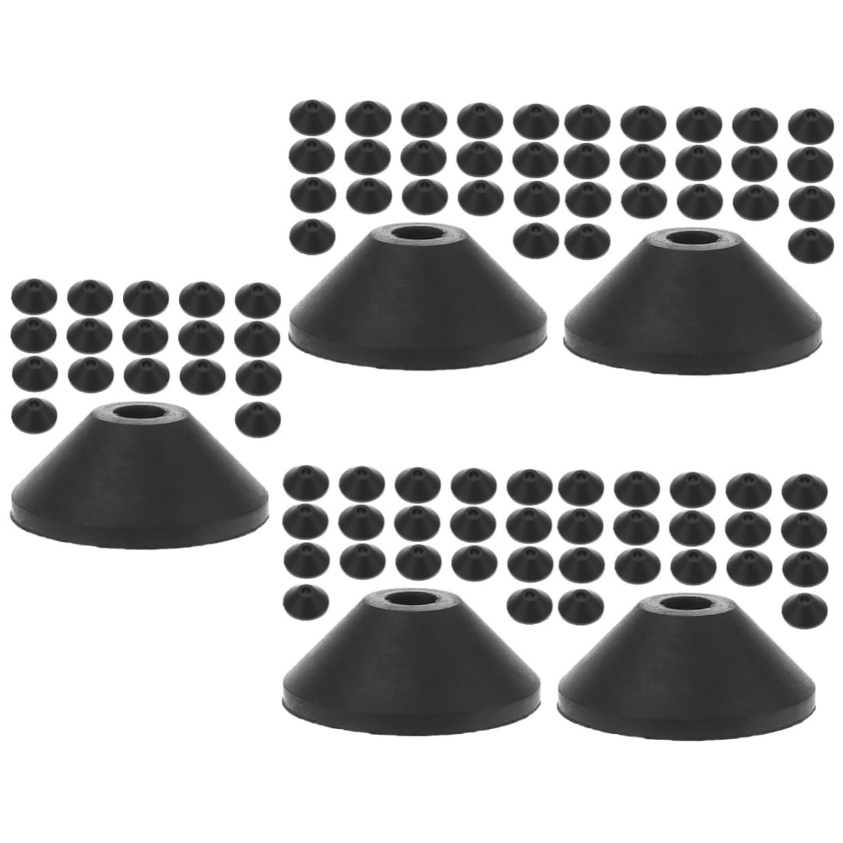 HOMSFOU 150pezzi Rondelle Gomma Impermeabili Per Serbatoio Wc Guarnizioni Coniche Gomma Per Riparazioni Idrauliche Rondelle Resistente e