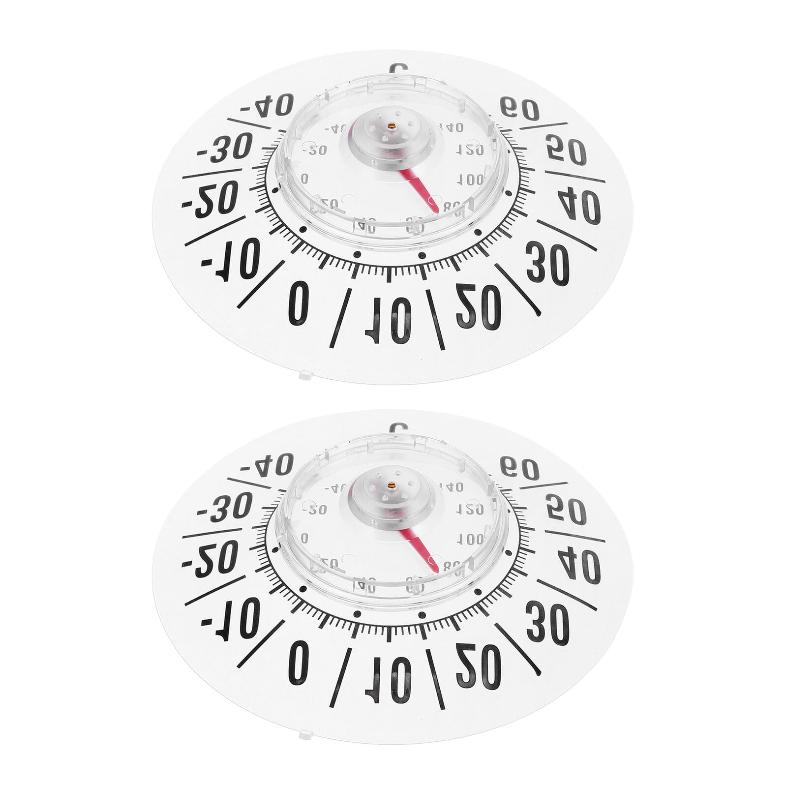 Termometro per Finestre Interno ed Esterno 2 Pezzi da 7 Pollici con Ventosa Grande, Quadrante Analogico Preciso, Monitor Temperatura per Cameretta, Giardino, Patio e Casa