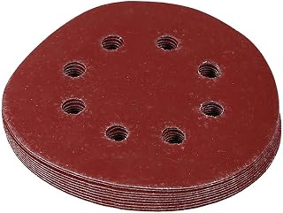 Grinding Discs Polishig Discs Red 125Mm Round Red Polishing Sanding Discs 8 Hole Grit Sand Papers(800) (800#)