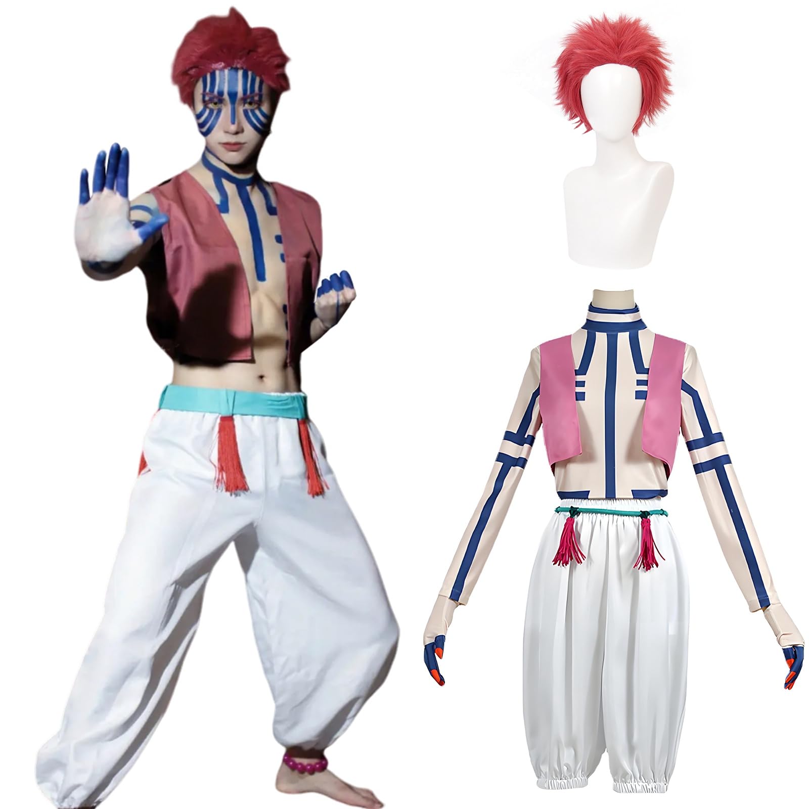 Amazon.co.jp: [神併良品] 猗窩座 コスプレ ウィッグ付き 上弦の参 鬼 