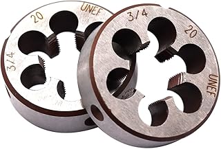 3/4"-20 Round Threading Die, Machine Thread Right Hand Round Die, 2pcs UNEF, Alloy Tool Steel (3/4-20 Dies-2pcs)