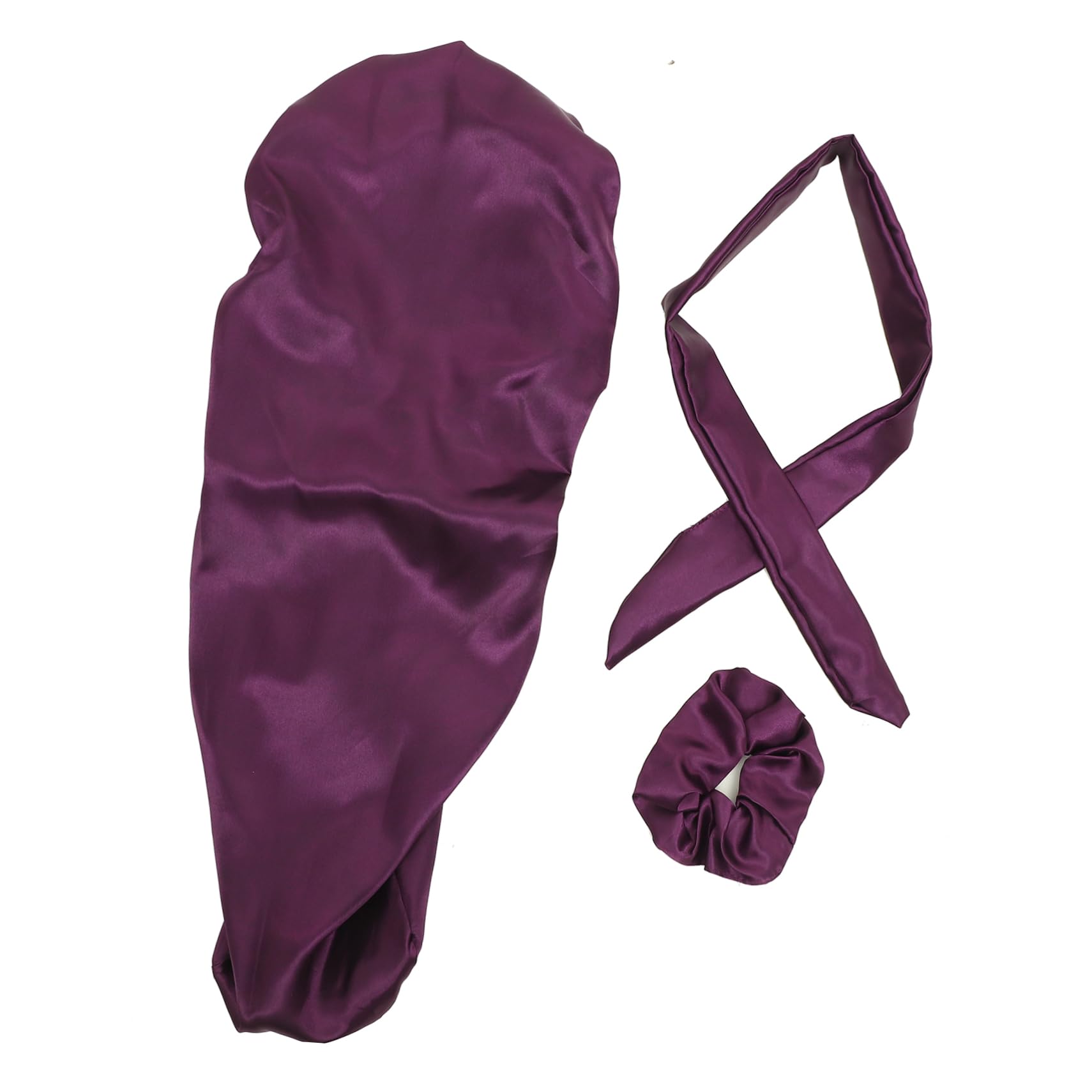 Beavorty 3 Set Di Cappelli Pratici Per Avvolgere I in Raso Per Donne Con E Ricci