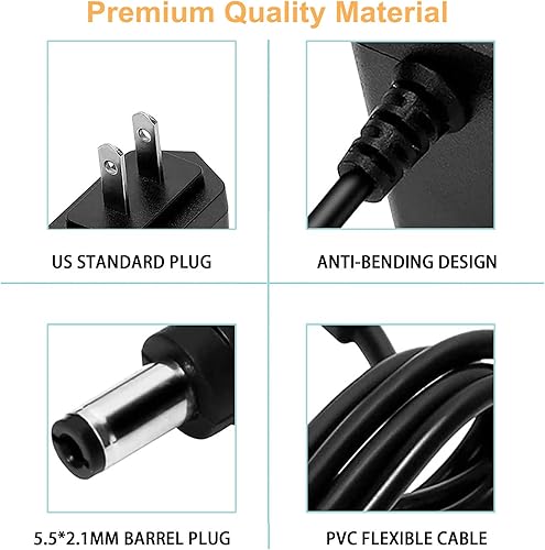 Miniatura 5 de 12V 1.5A AC Power Supply Adapter Cord Compatible with Yamaha PSR, YPT, YPG, DGX, EZ and P Digital Piano & Portable Keyboard Series (9.8FT)
