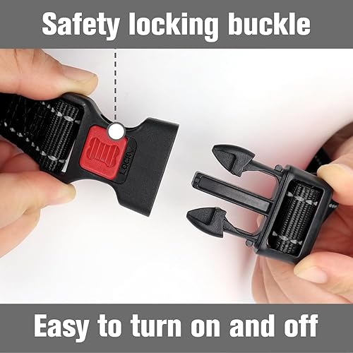 Miniatura 2 de Joytale Collar Martingale para perros, collar reflectante resistente para seguridad, hebilla de liberación rápida, collares de nailon ajustables