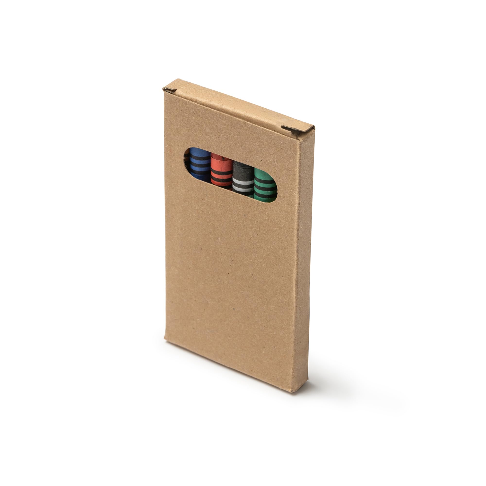 WPRO Wachsmalstifte Kinder Mini – 100 Sets mit je 6 Farben, ideal als Mitgebsel zum Kindergeburtstag, Gastgeschenk für Praxis, Restaurant oder Schule | Farbstifte Jungen Mädchen | Kartonbox braun