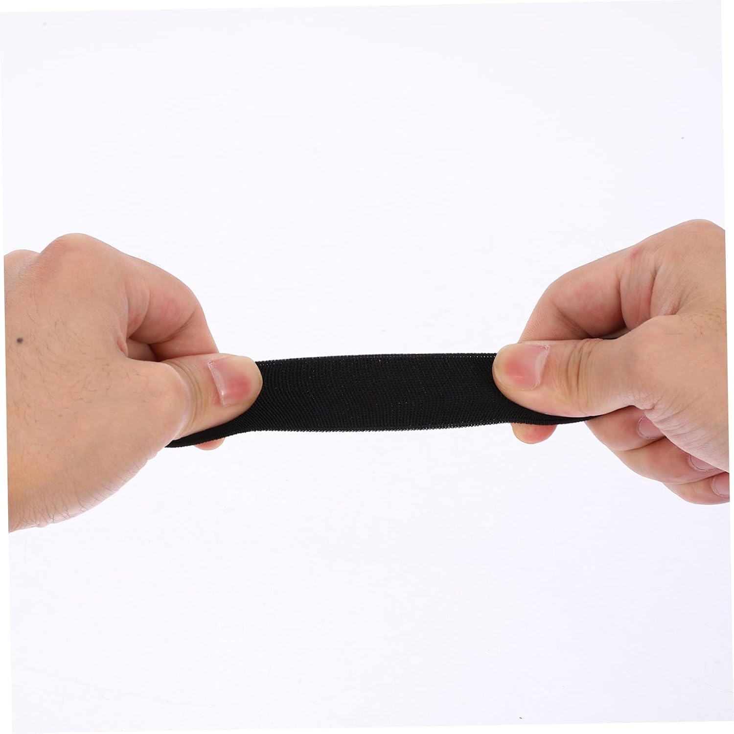 Men Adjustable Sock Suspenders Garters Black Nylon with Silver Hardware