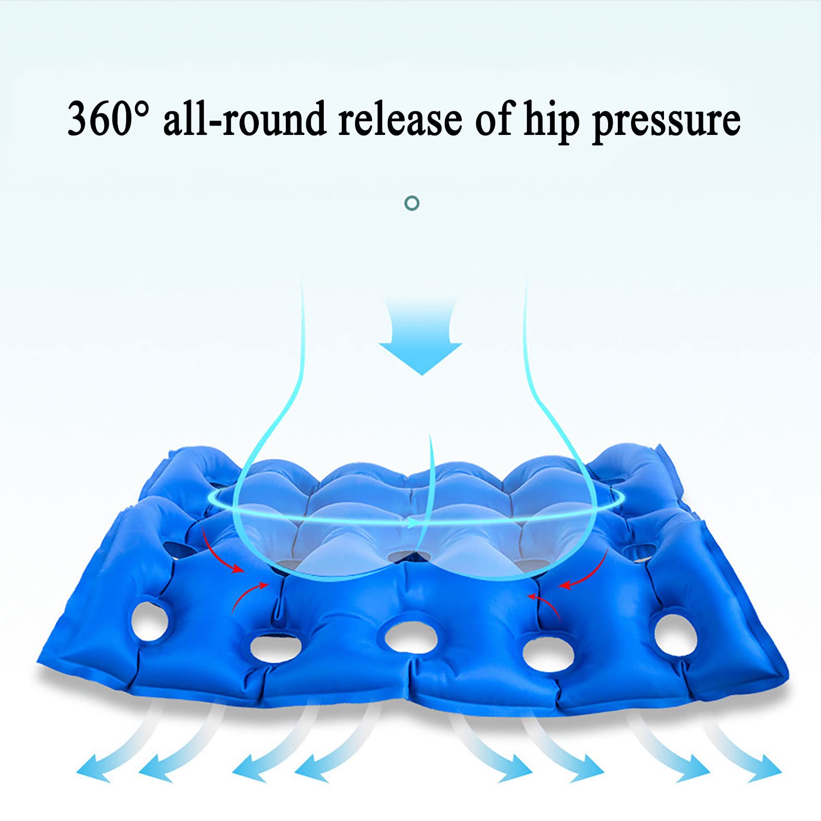 Materac przeciwodleżynowy, domowa poduszka przeciwodleżynowy Podkładka na wózek inwalidzki Pacjent w podeszłym wieku Chirurgia biodra Nadmuchiwane poduszki Oddychające/137