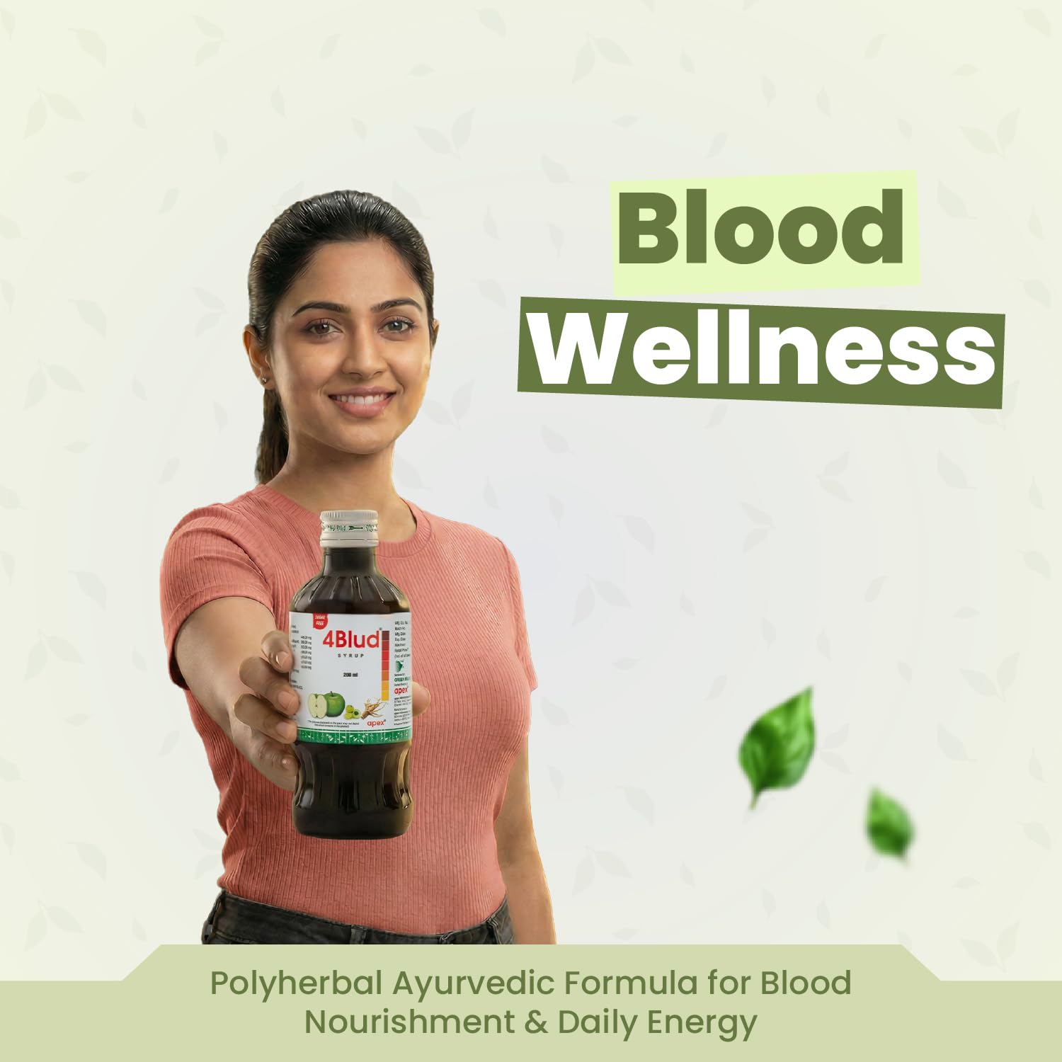 Green Milk 4Blud Syrup | Ayurvedic Iron & Haemoglobin Support Supplement | Sugar-Free Haematinic Formula | Supports Iron Uptake, Blood Health, Energy & Daily Vitality | Herbal Tonic for General Wellbeing | 200 ml