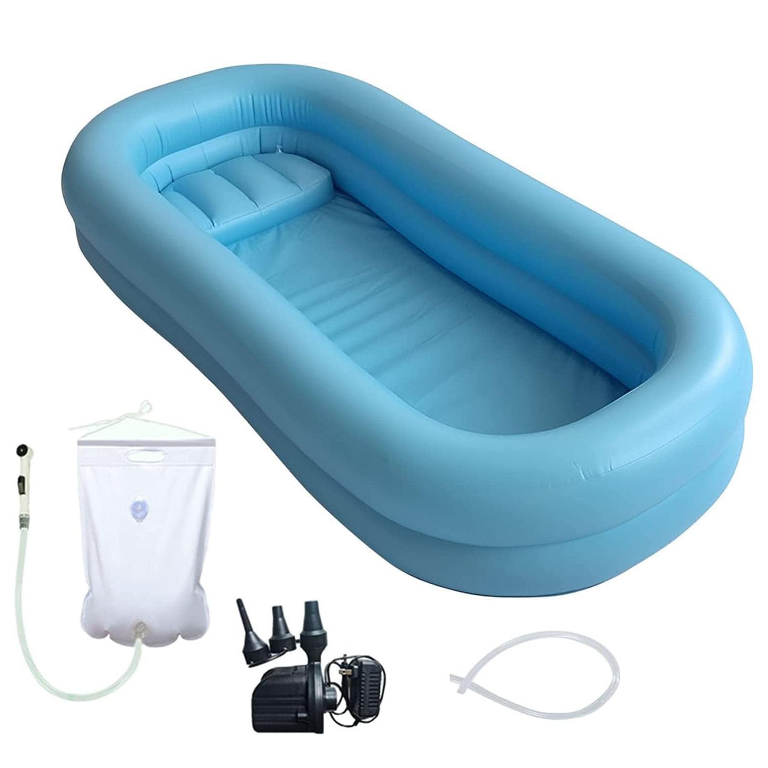 Baignoire gonflable adulte en kit complet pour laver une personne alitée sans douleur