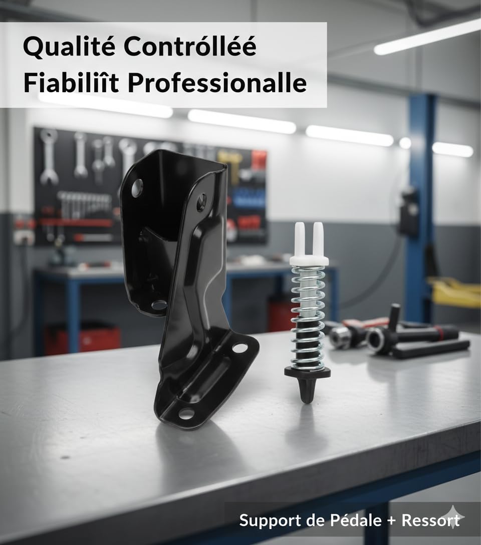 Pédale d'Embrayage avec Guide en Plastique et Support, Compatible avec Opel Vivaro, Renault Trafic 2, Nissan, Modèle C4 Picasso Berlingo Dispatch 7701053596 7701208109