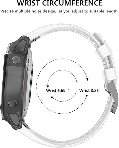 Miniatura 6 de OVERSTEP Correa de reloj de silicona suave compatible con Garmin Fenix 5X Band de 1.024 in de ancho para Fenix 6XFenix 7XFenix 5X PlusFenix 6X