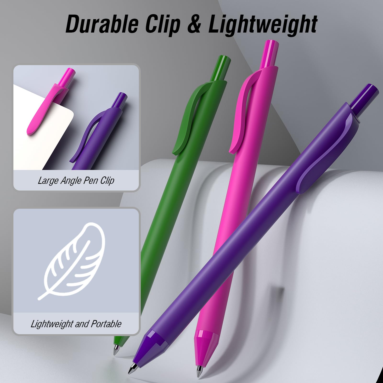 108 Pack Black Pens - Bulk Pens 1 0mm Medium Point Ballpoint Pens Smooth Writing No Bleed Retractable — view 3