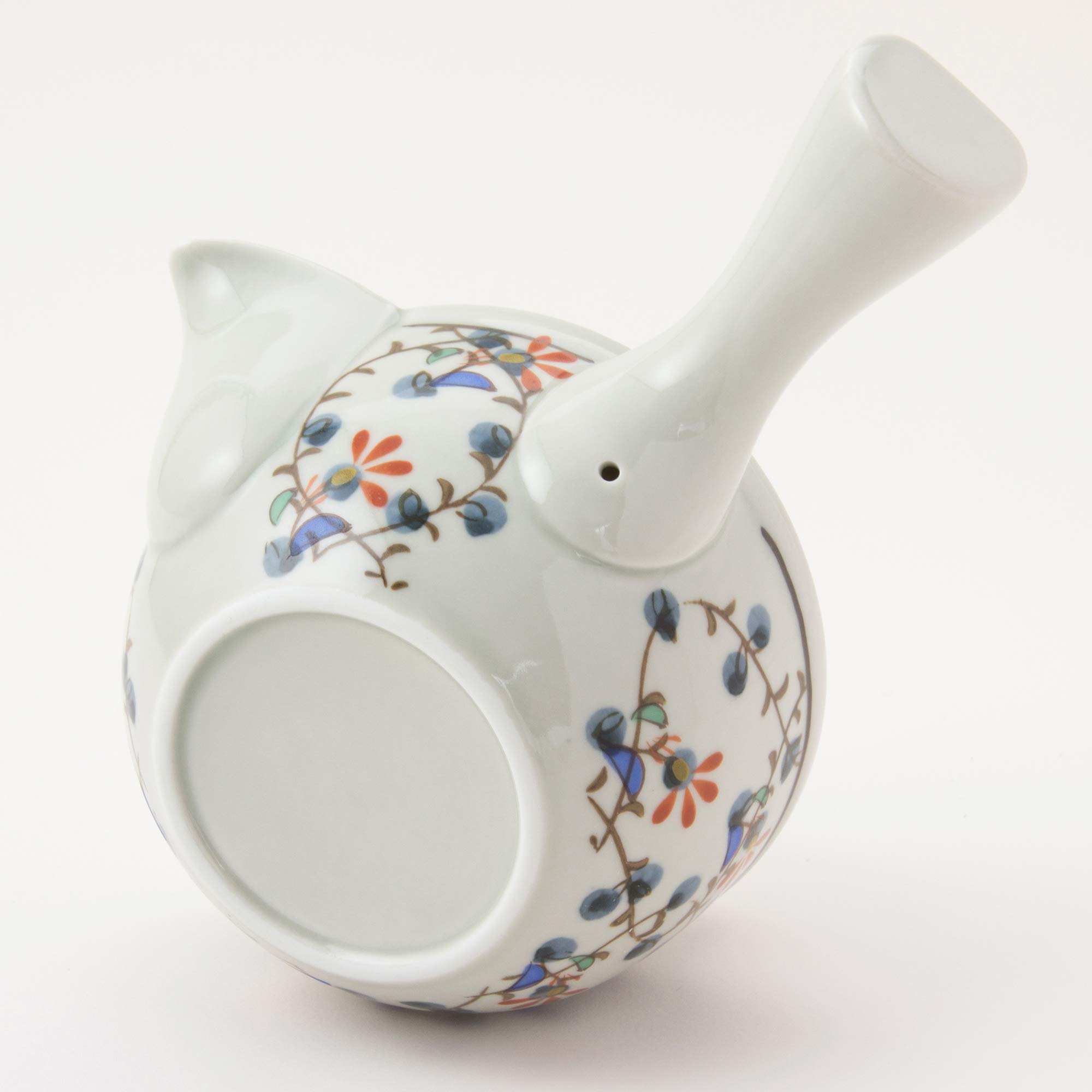 Amazon.co.jp: 西海陶器 波佐見焼 雀口中急須 錦草花柄 66390