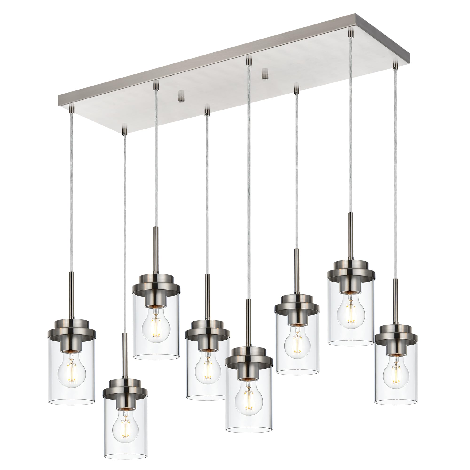 MELUCEE 3 Lights Linear Chandelier Black Finish, 20.5 Inches Length — Amazon image 12