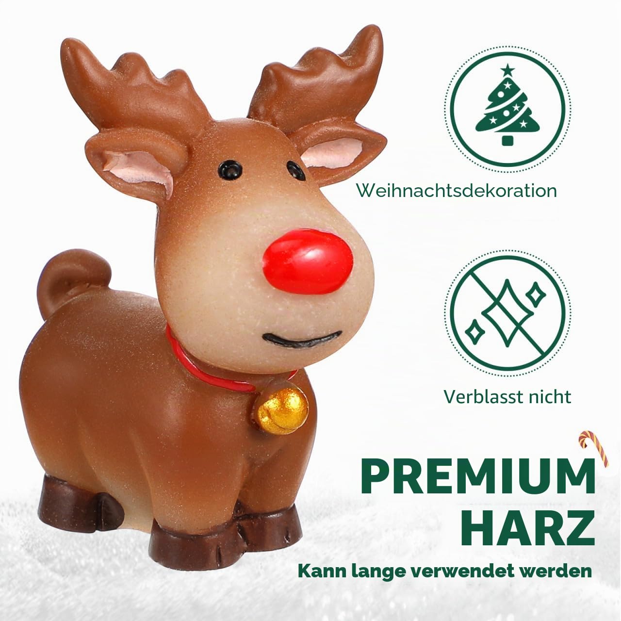 Operitacx 5 Pcs Christmas Elk Desktop Adornment Creative Elk Statue Micro-Landscape Desktop Decoration Resin Decorations for Bedroom Living Room Style 2