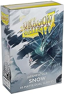 2 Packs Dragon Shield Dual Matte Mini Japanese Snow White 60 ct Card Sleeves Value Bundle!