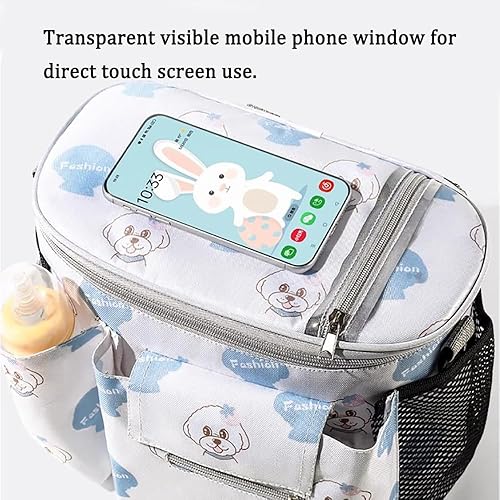 Miniatura 4 de Organizador universal para cochecito, con gancho para cochecito, se adapta a cochecito como Uppababy, Baby Jogger, Britax, BOB, paraguas y cochecito