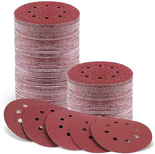 100 Pcs 5 Inch Sanding Discs Hook And Loop Sanding Discs 240 Grit For Random Orbital Sander - View #3