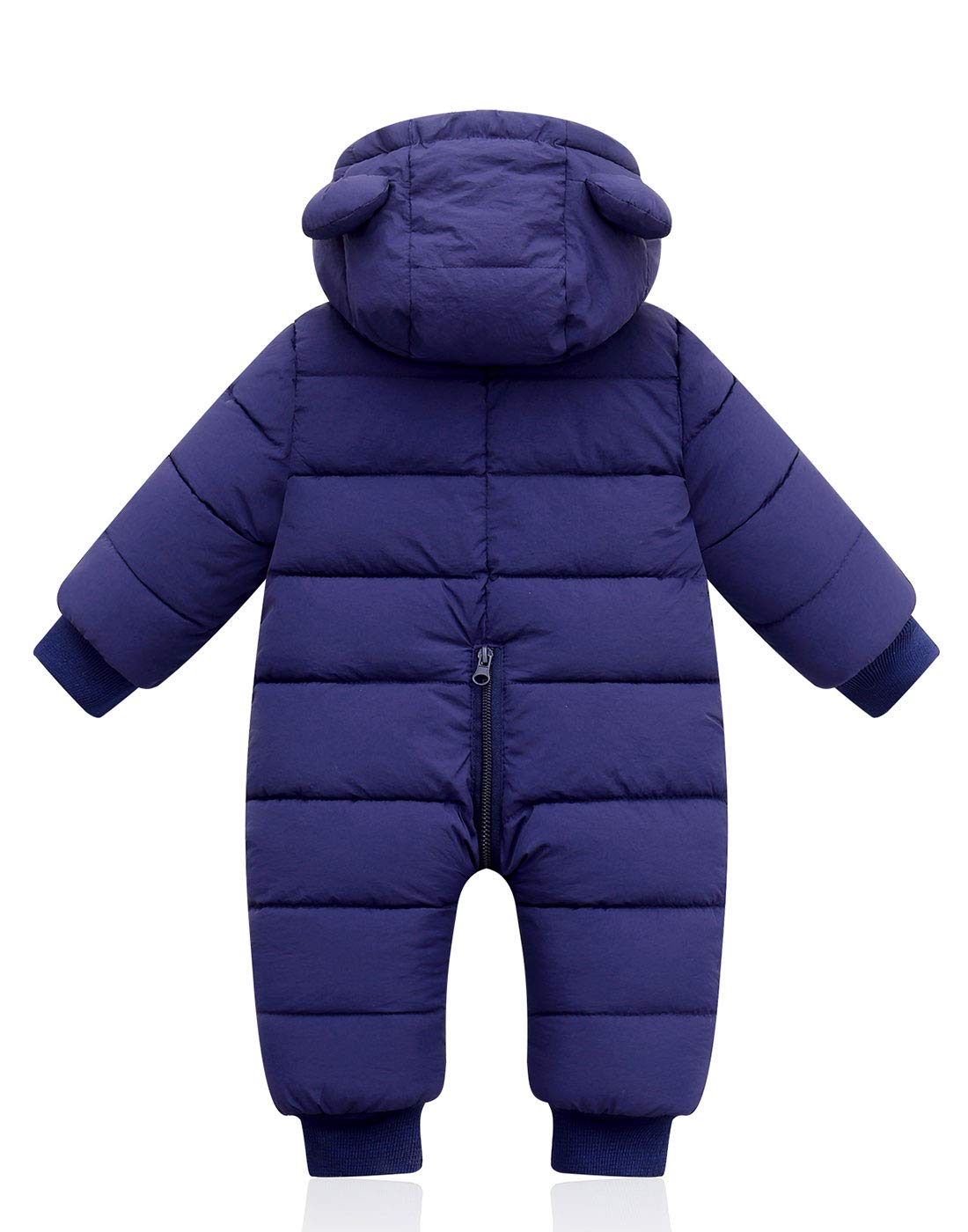 Happy Cherry - Tuta Invernale Bambino Tute da Neve Neonato Pagliaccetto con Cappuccio Inverno Bambini Bambine Cappotto Manica Lunga Giacca Caldo Abbigliamento Imbottita - 0-3 Anni