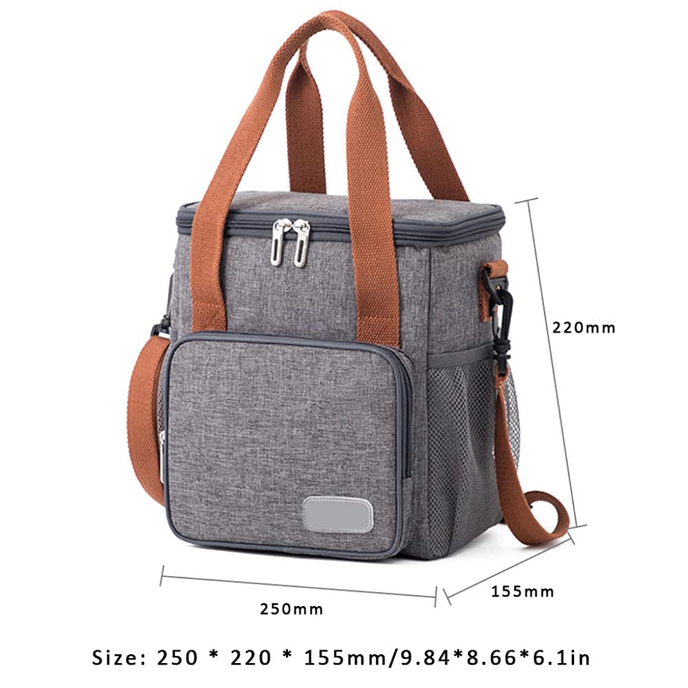 Bolsa Termica Porta Alimentos Bolsa Comida Trabajo con Capa de Papel de Aluminio Aislante Fácil de Limpiar Adecuado para Picnics Trabajo Escuela