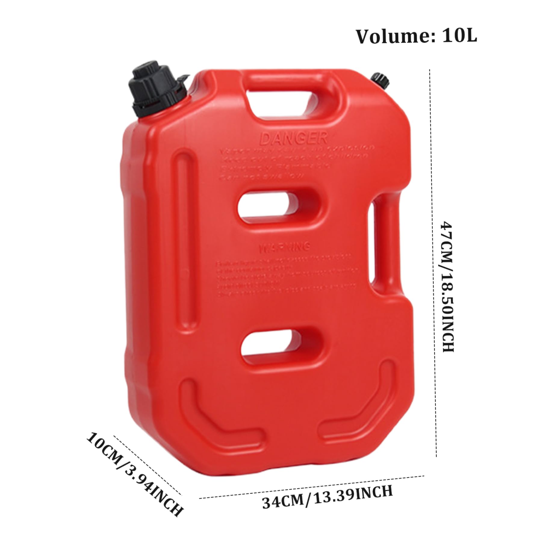 Tanica per carburante - Contenitore per carburante in HDPE per carichi pesanti autobloccante da 10 litri