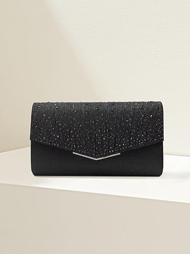 Miniatura 8 de Bolsos de mano con diamantes de imitación para mujer, monederos y bolsos formales, bodas, fiestas, bailes, bolsas de dinero, regalo de Navidad