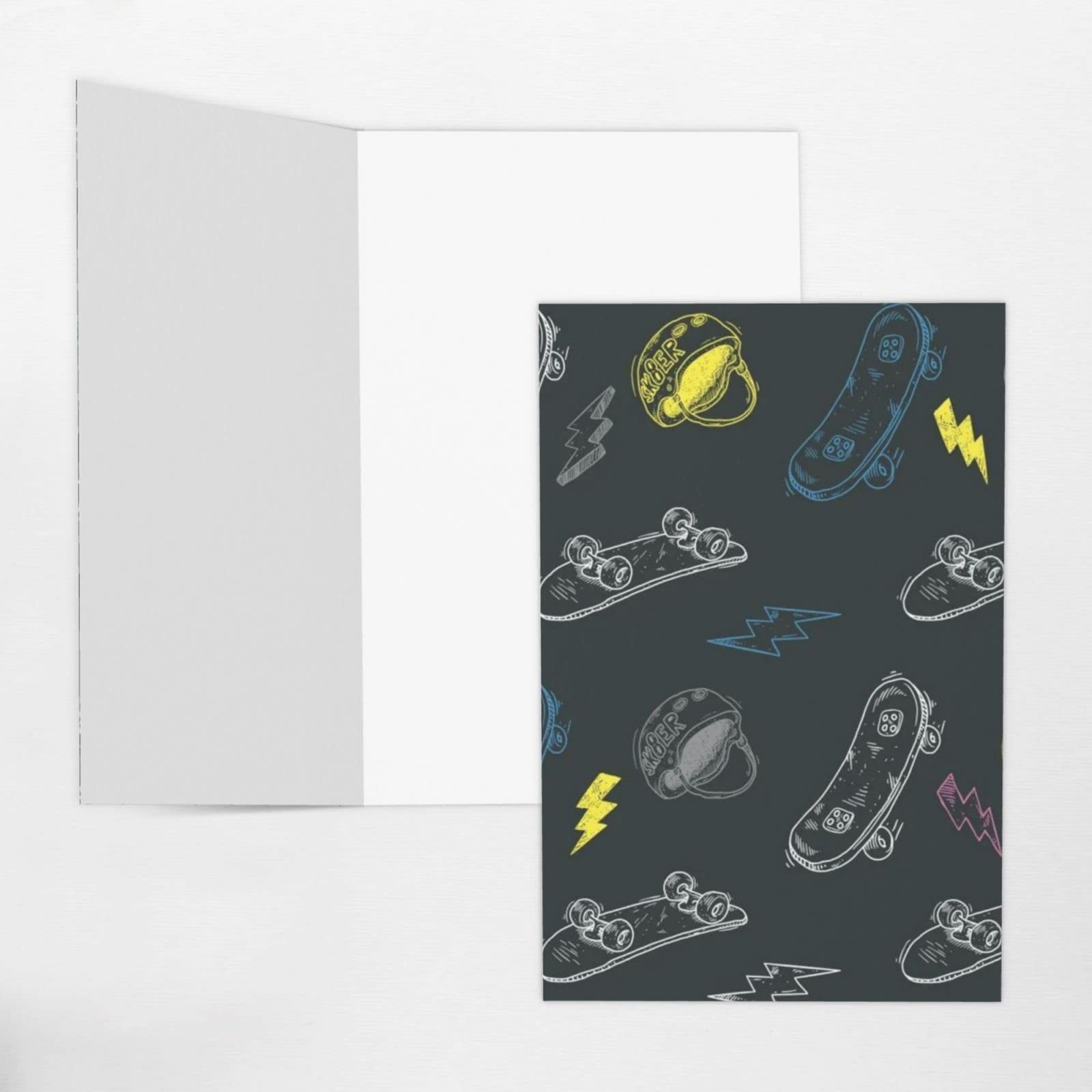 10 Biglietti D'Auguri Street Art Con Buste – Interno Bianco 14x14 Cm – Carta FSC - 2