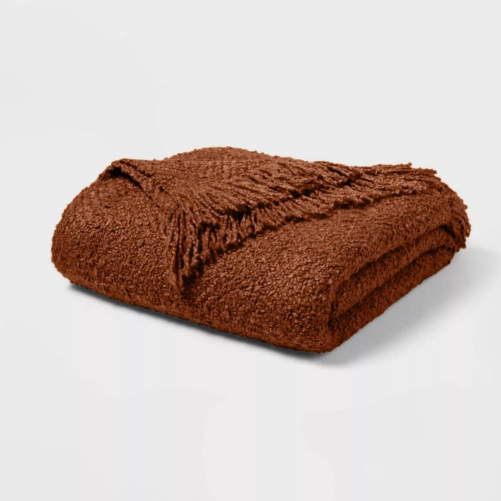Cazimo Super Soft Boucle Throw Blanket with Fringes for Couch, Sofa, and Bed || 60 * 50 Inches / 152 * 127 Cms || Pack of 1 || Rust Orange (B0C2HZYMZ5) Amazon Price History, Amazon Price Tracker