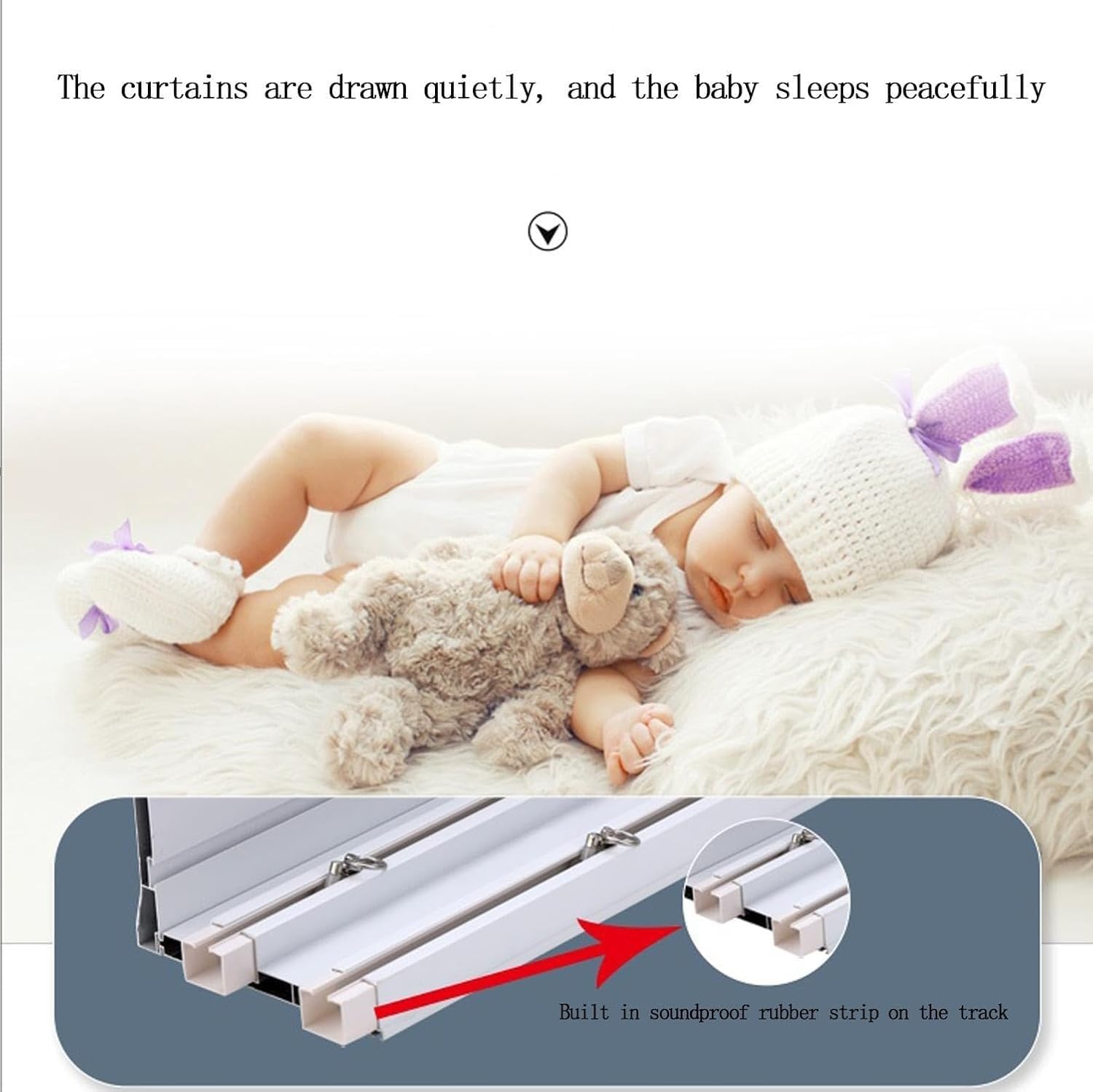 Curtain Track White Wall-Mounted Curtain Pelmet Box with Double Tracks, 3-in-1 Curtain Rail Bracket for Bay Window, Heavy-Duty Room Divider Rods Aluminum Alloy Curtain Box(320cm/126in/10.5ft)