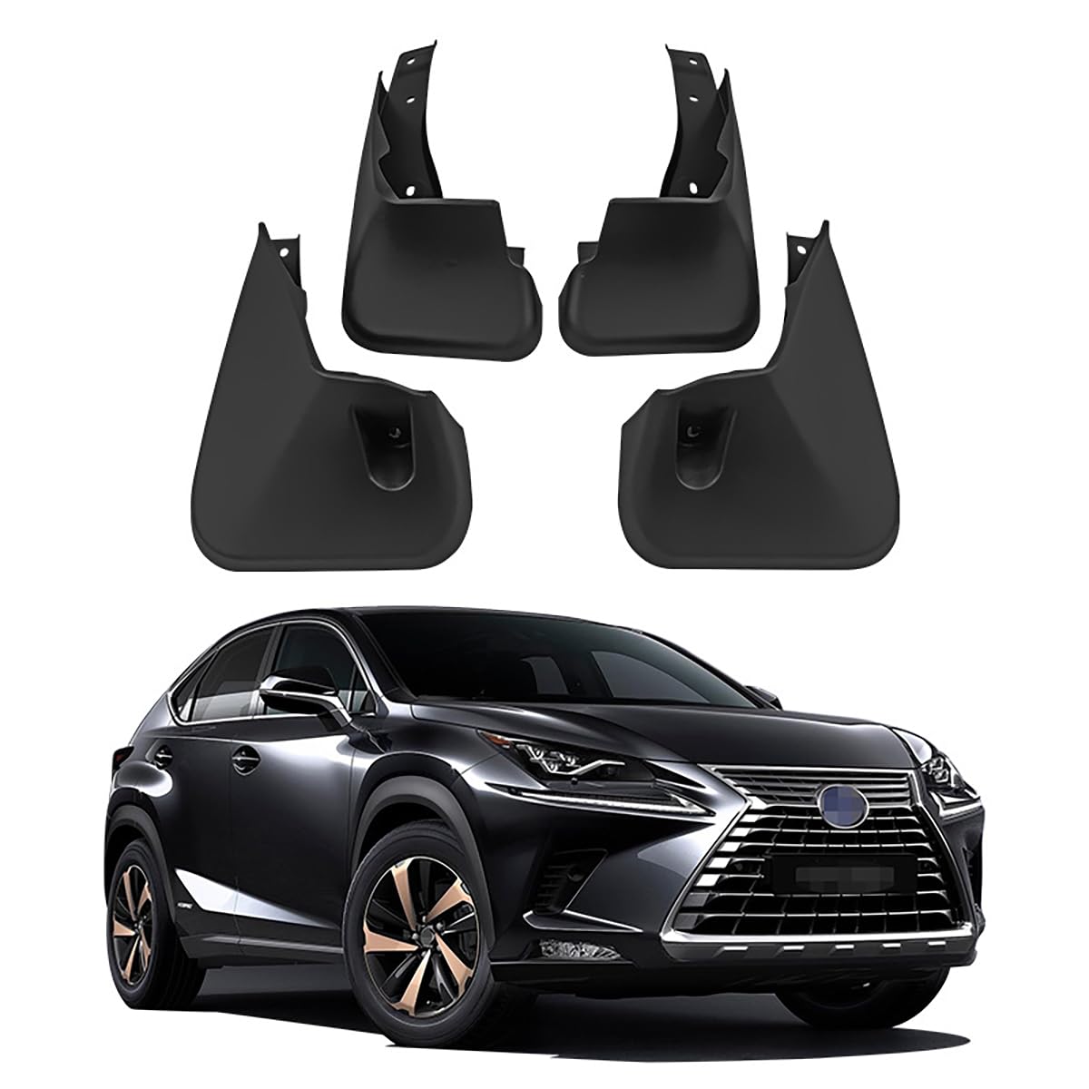 Ypsbbhd Normal Car Mud Flaps Fender Splash Guards, Compatible With Lexus Nx200t/300H 2017-2020, Splashproof Exterior Accessories For Car Wheel Protector