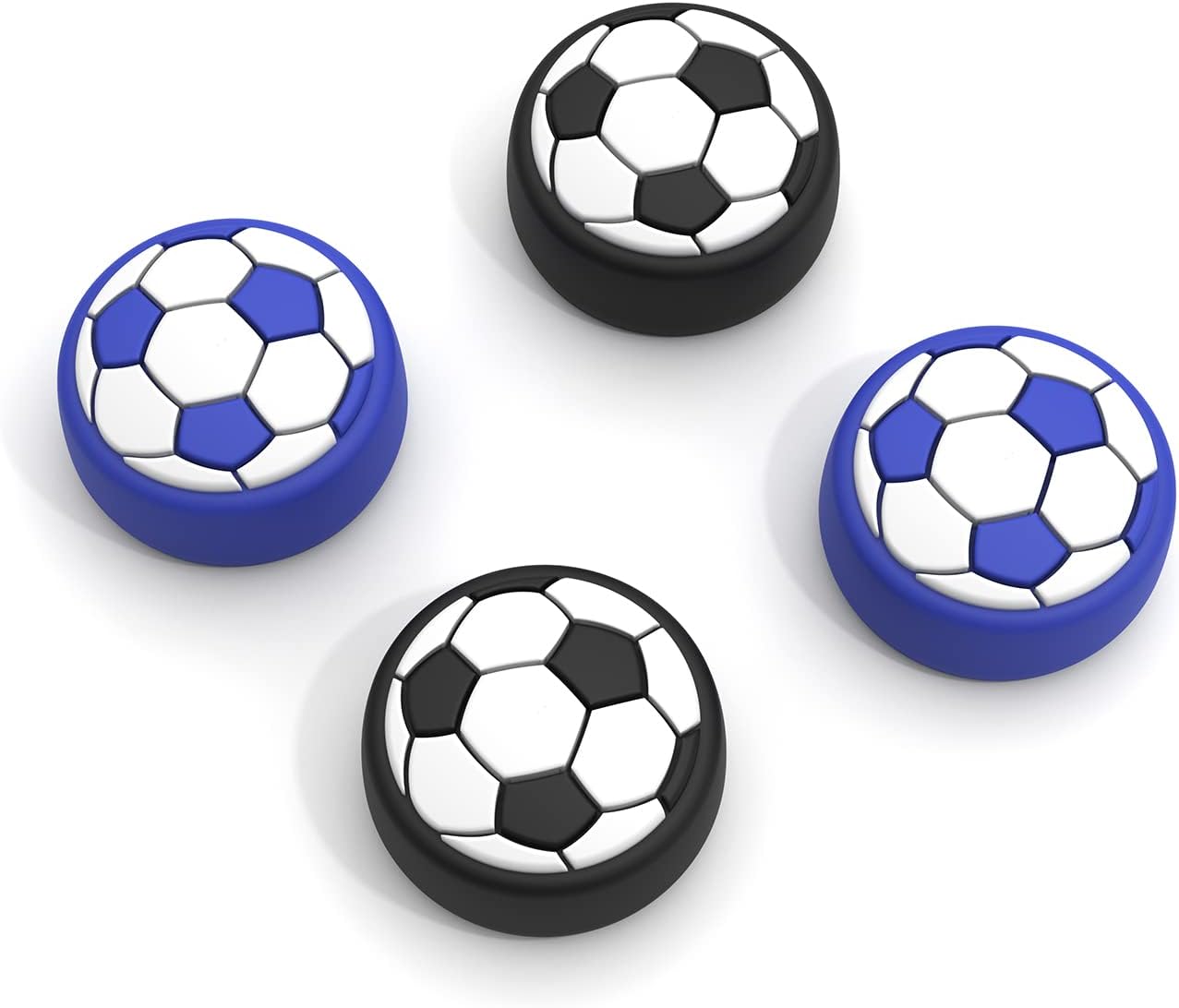 JINGDUThumb Grip Caps for Nintendo Switch Joy-Con, Cute Silicone Joystick Cap Covers Accessories Compatible with Nintendo Switch/OLED/Lite Joycon, 4PCS Soccer