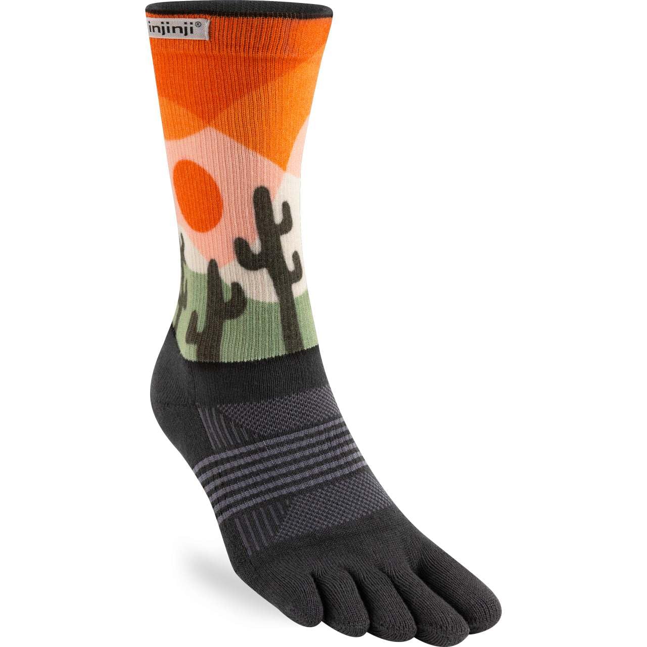 Injinji Toe Socks ARTIST DESIGNED WOMEN'S MINI-CREW SUNRISE M/L, Sunrise, M-L