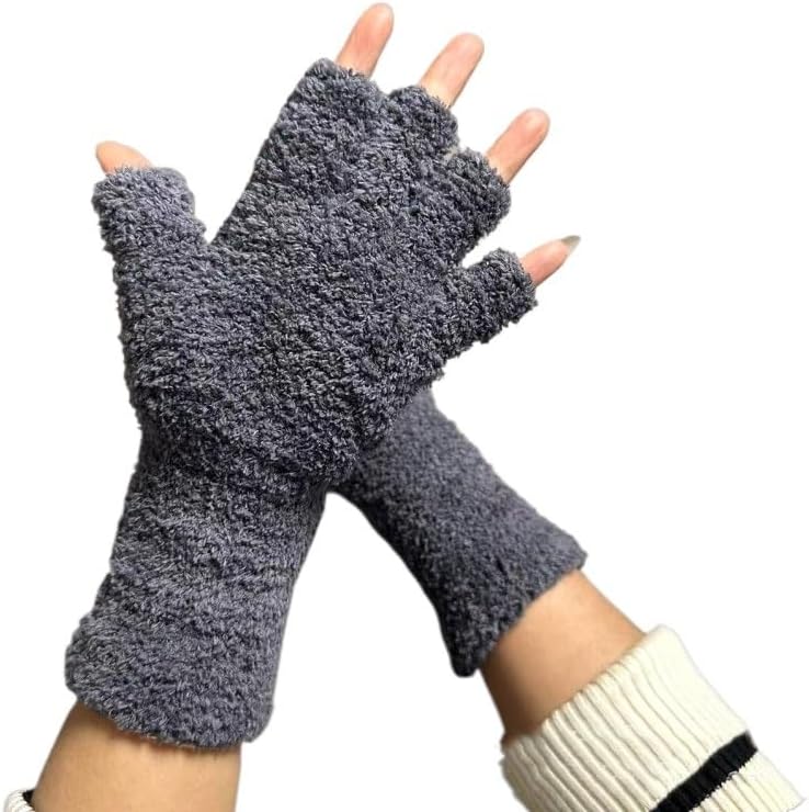 GUYANAgloves for women Soft Plush Gloves Women's Winter Thickened Long Arm Touch Screen Fingerless Gloves gloves for men