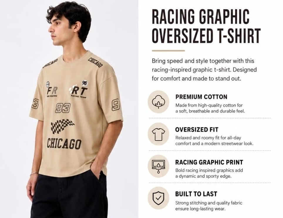 Image of Anime Printed Oversized Cotton Casual Round Neck T-Shirt for Men and Boys | Sharp, Eren yeagear & Mikasa akerman Japanese Streetwear Aesthetics