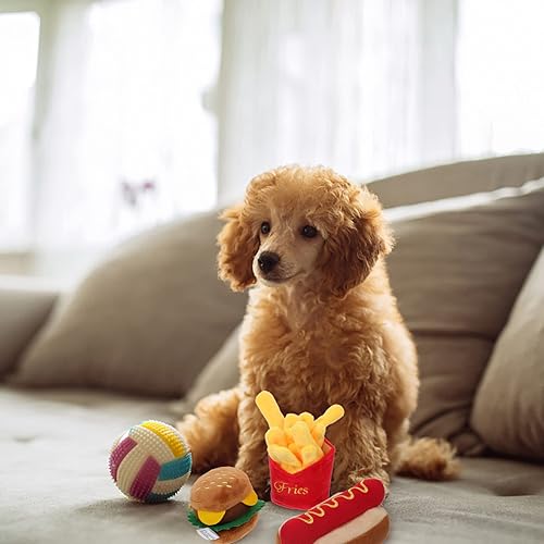 Miniatura 5 de POPETPOP Pet Supplies - Juguete masticable para mascotas, divertido juguete de peluche de salchicha de simulación, duradero, resistente a las