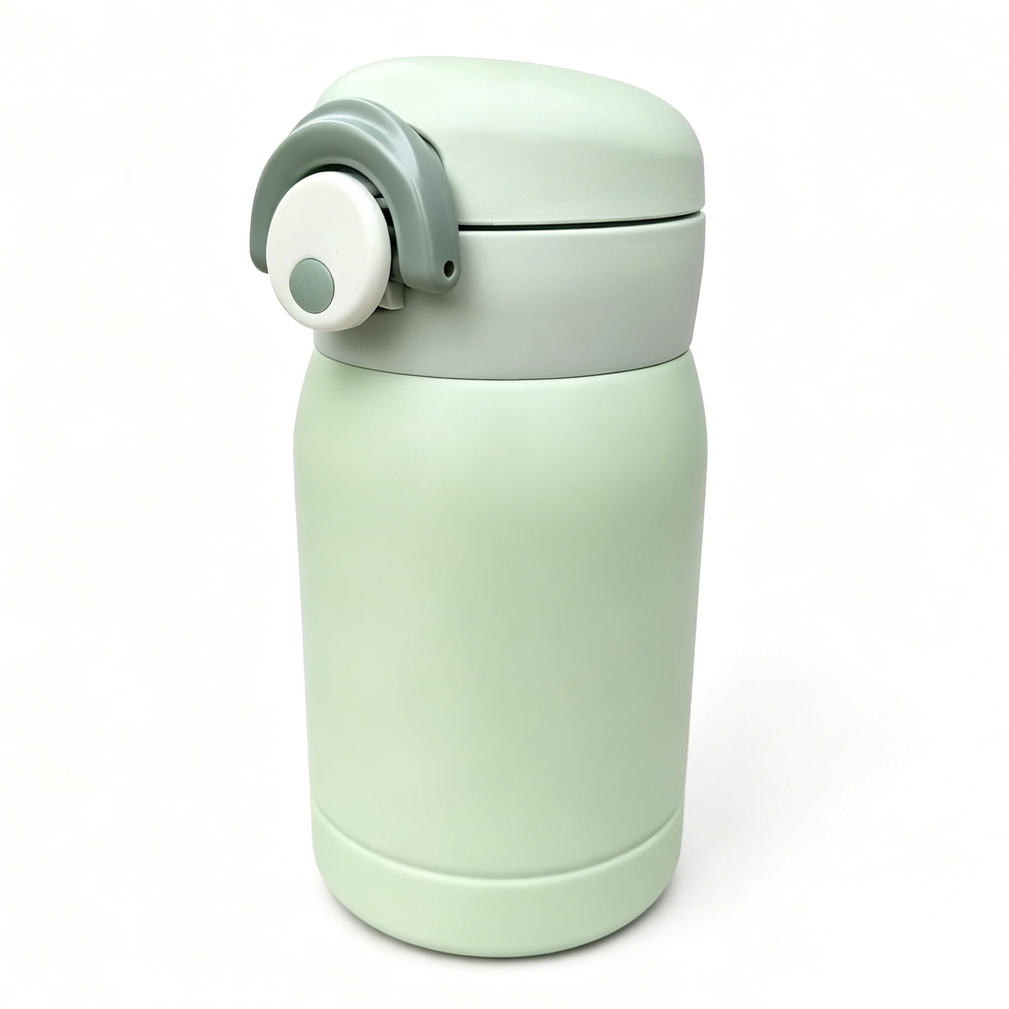 Senshuomy Small Water Bottle 220ml,Mini Lightweight Flask for Hot and Cold Drinks,One-Hand Open,Leak-Proof Lid,Secure Lock,Dishwasher Safe,Portable for Coffee,Milk,Juice (Green) — image 1
