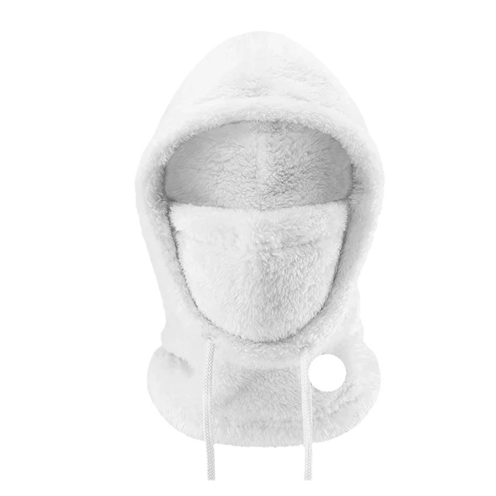 Gesichtshaube Winter Radfahren Kappe Verdicken Warme Winddicht Outdoor Hut Ski Bib Kalten Haube Motorrad Skifahren Fahrrad Hut Sturmhaube FüR Outdoorsports Radfahren(White)