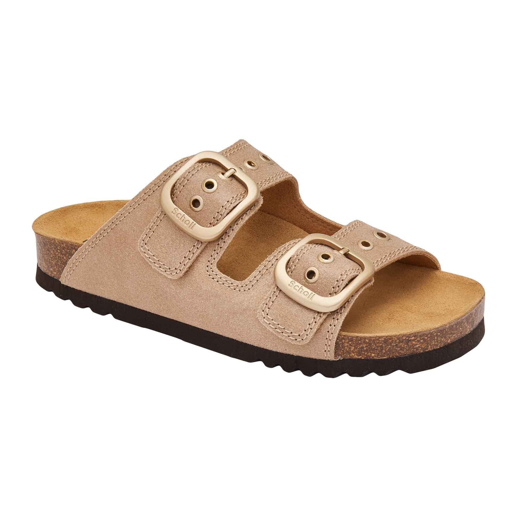 Scholl Buty damskie, Model Sandały Basowe Noelle F30611, Wykonane ze skóry.