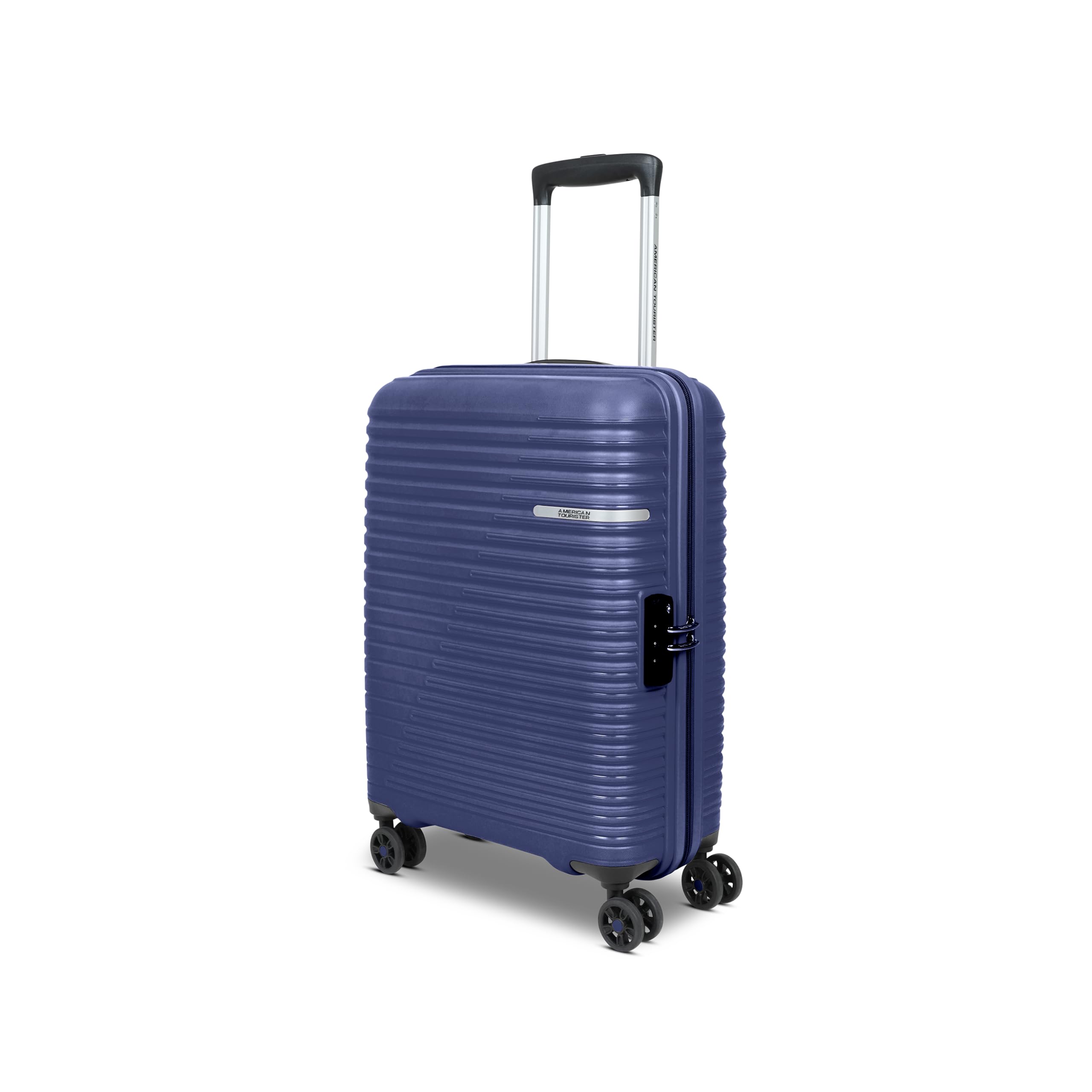 American Tourister Liftoff+|Small Size Cabin Trolley Bag (55 cm) for Travel|360° 8 Wheel Spinner Travel Luggage|Hard Case Polypropylene (PP) Suitcase|Mounted TSA Lock|Midnight Blue