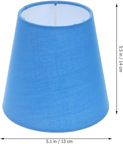 Miniatura 2 de LALAFINA Pantalla de tela para lámpara de araña pequeña pantalla de lámpara de barril cubierta de lámpara pequeña con clip en bombilla para lámpara